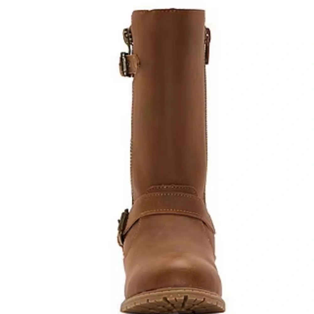 Stylish Brown Quilted Riding Boots